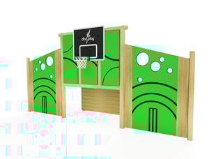 Timber MUGA Goal End - HDPE Panels