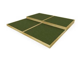 Square Full Grass Topped Stage - Tiered