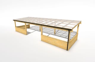Freestanding Timber Canopy 12M x 4M with Cladding