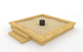 2m Sleeper Sandpit with Cover