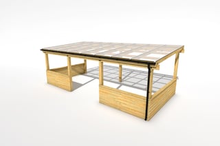 Freestanding Timber Canopy 8M x 4M with Cladding