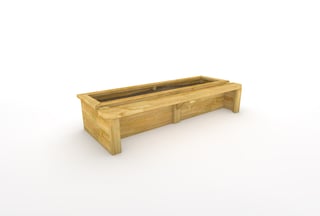 Straight Planter with Benches