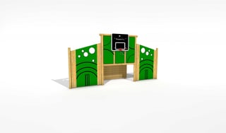 Timber MUGA Goal End - HDPE Panels
