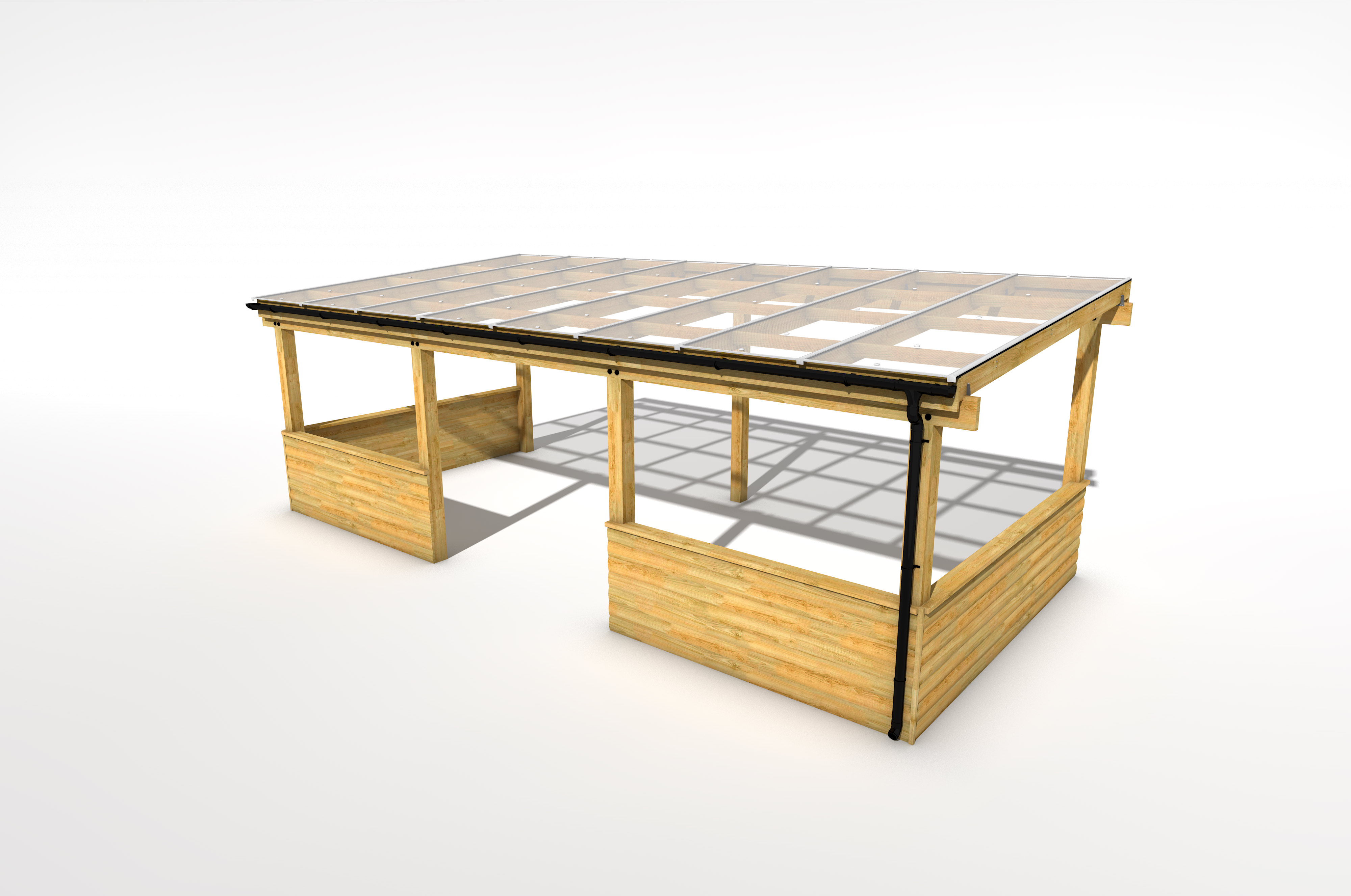 Freestanding Timber Canopy 8M x 4M with Cladding