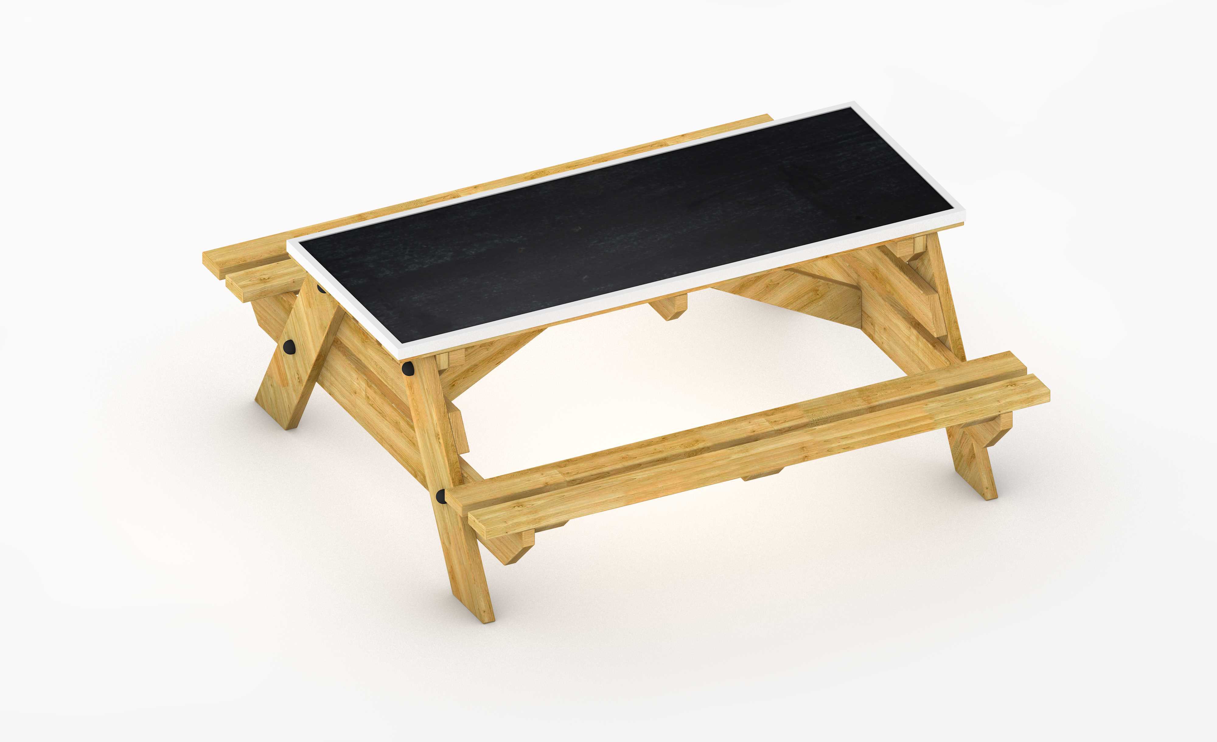 Picnic Table with chalkboard top