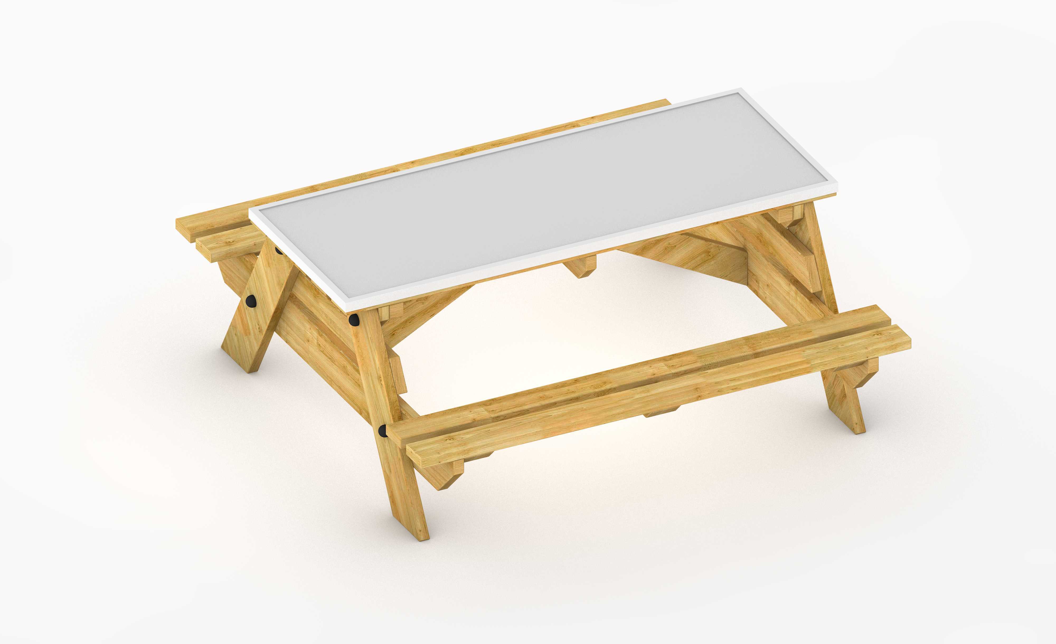 Picnic Table with whiteboard top