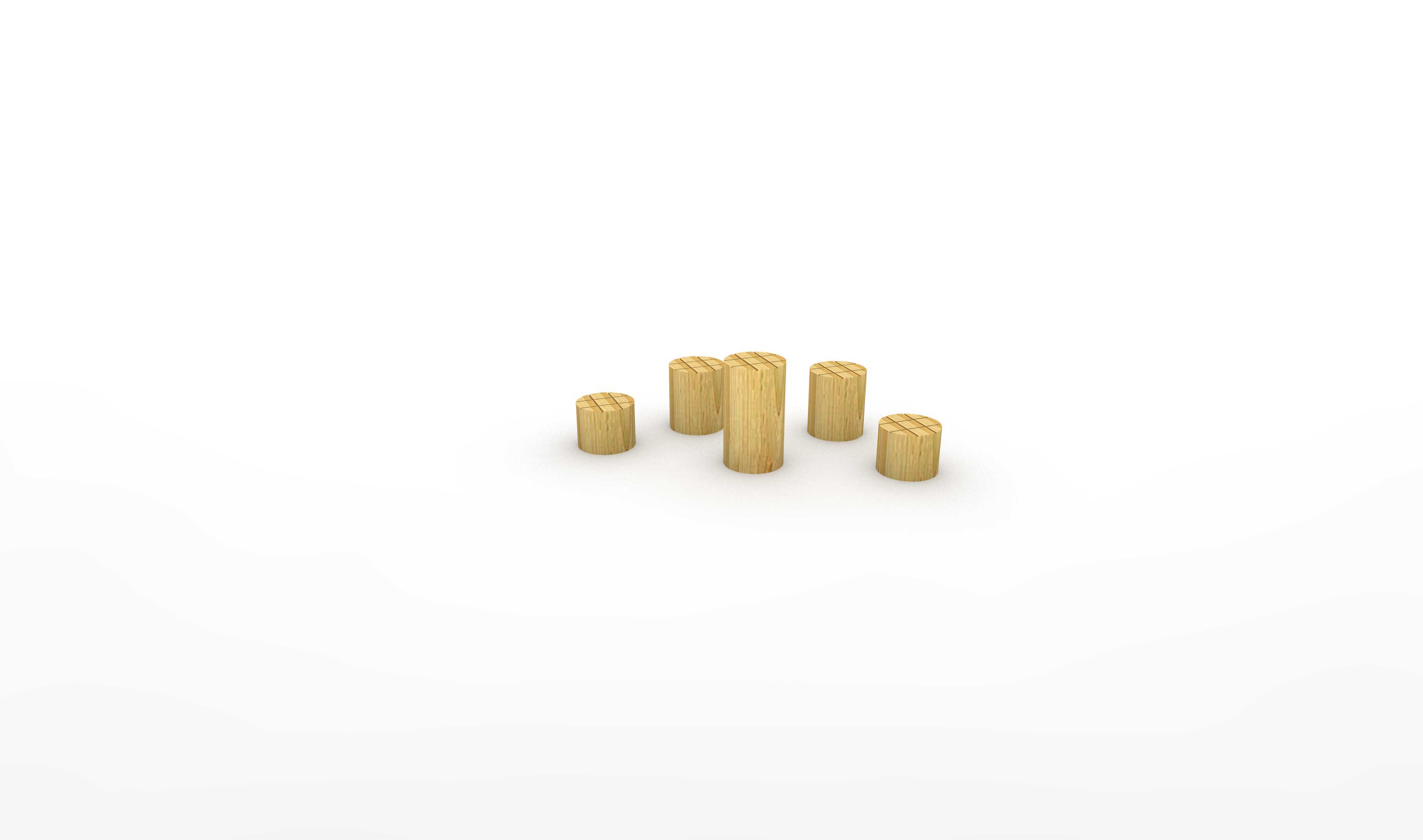 Timber Step Posts (Set of 6)