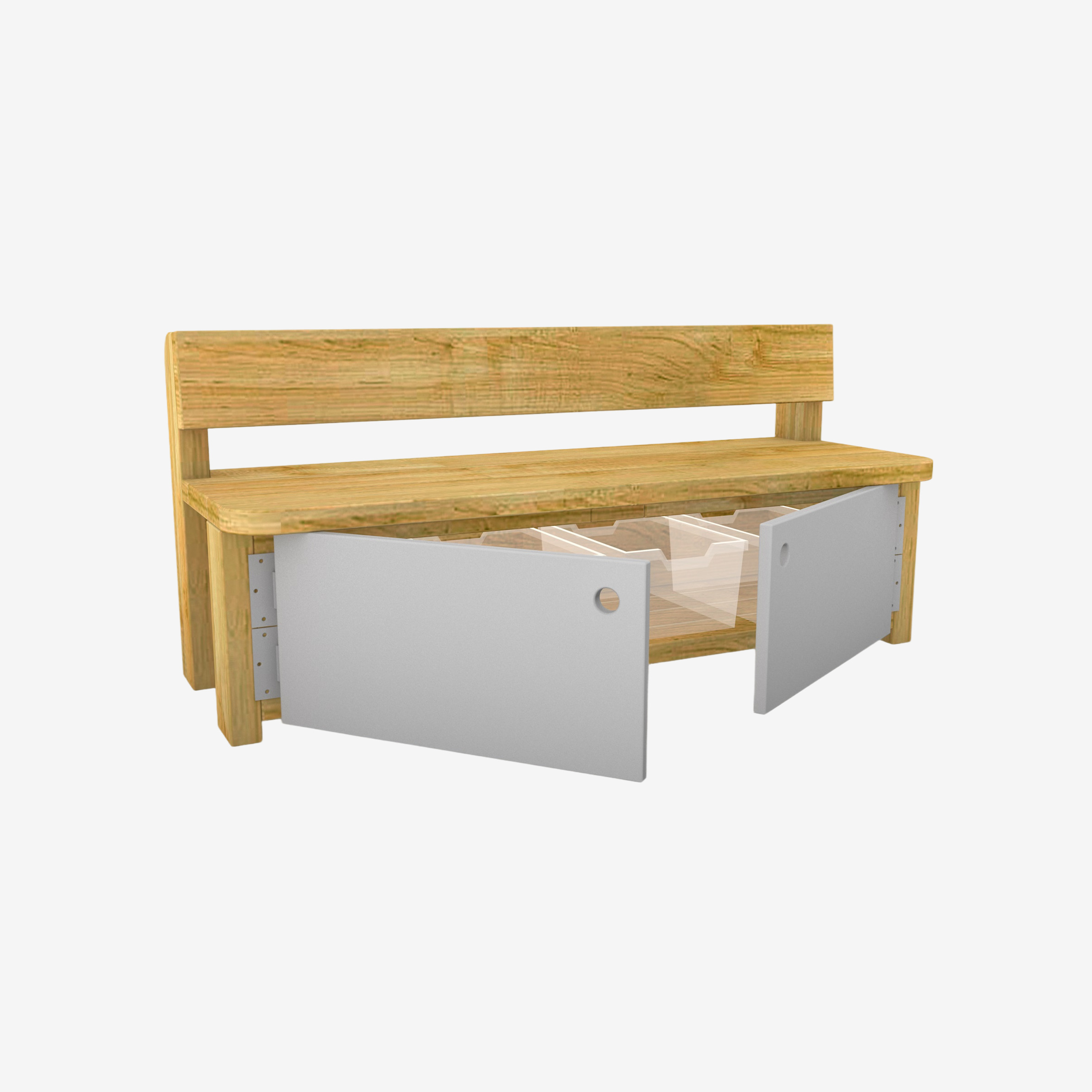 Storage Bench with Doors