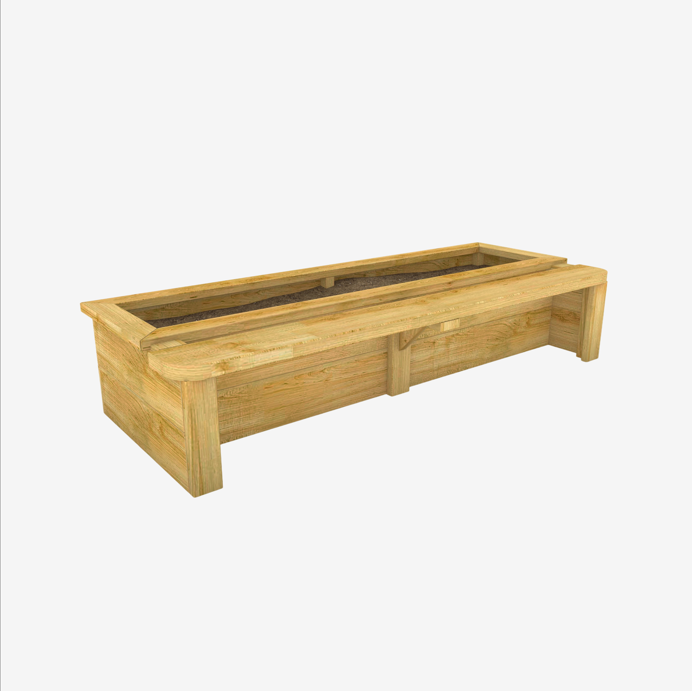 Straight Planter with Benches