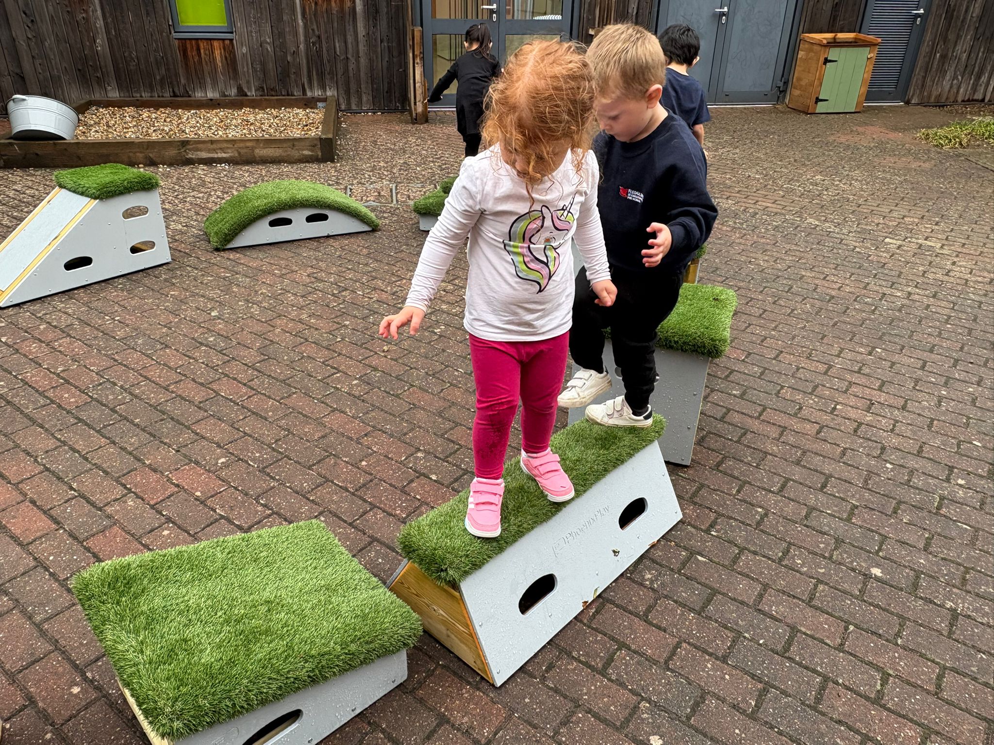 Children climbing