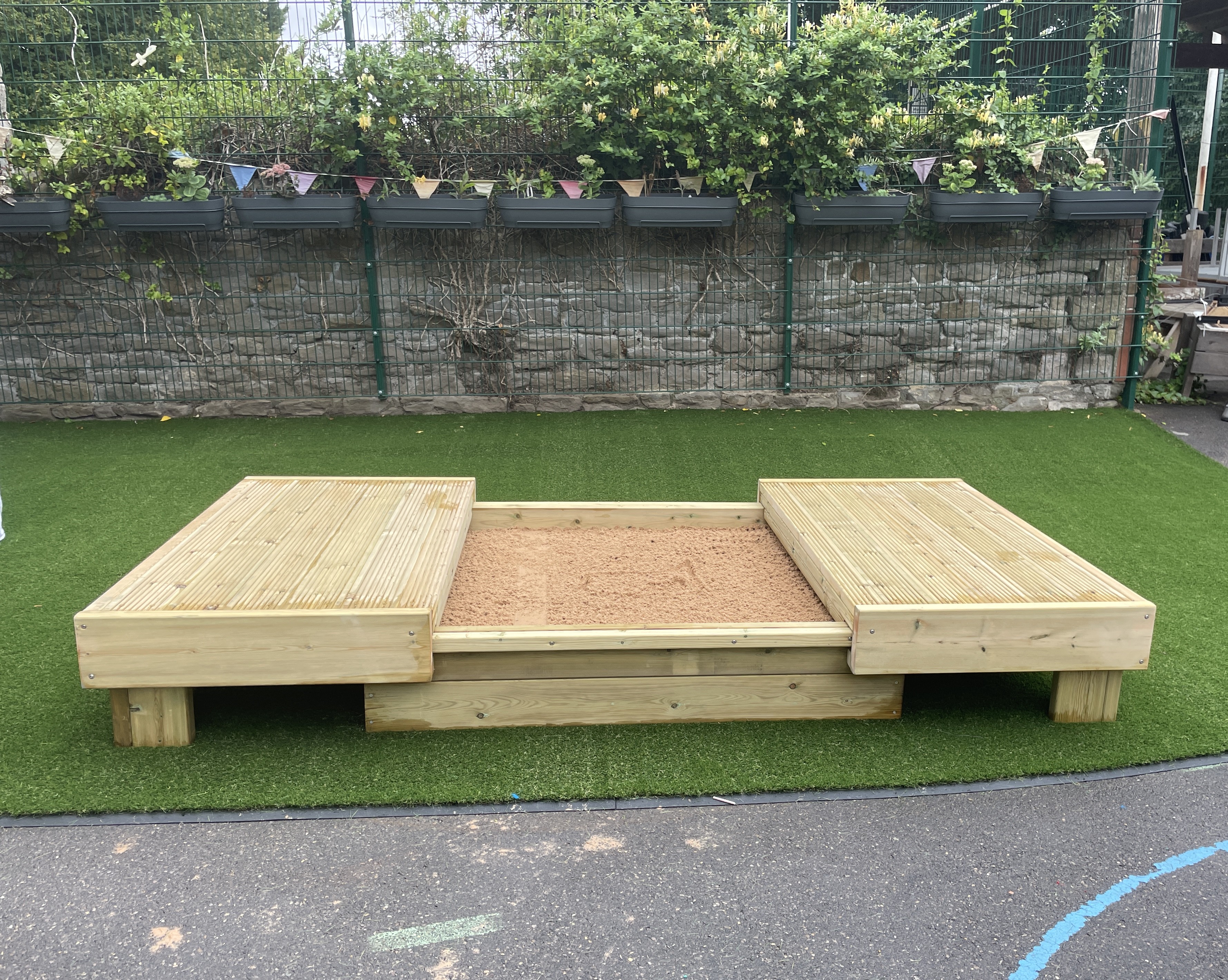 Covered Sand Pit - Lid Open