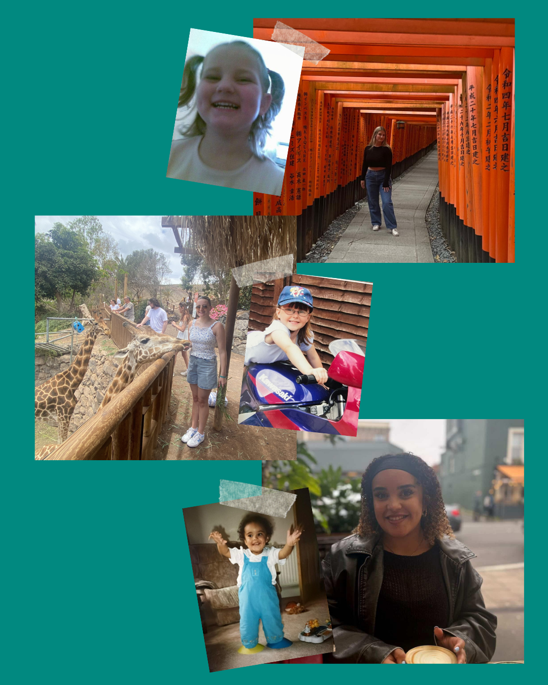 International Women's Day collage of photos of Phoenix Play staff