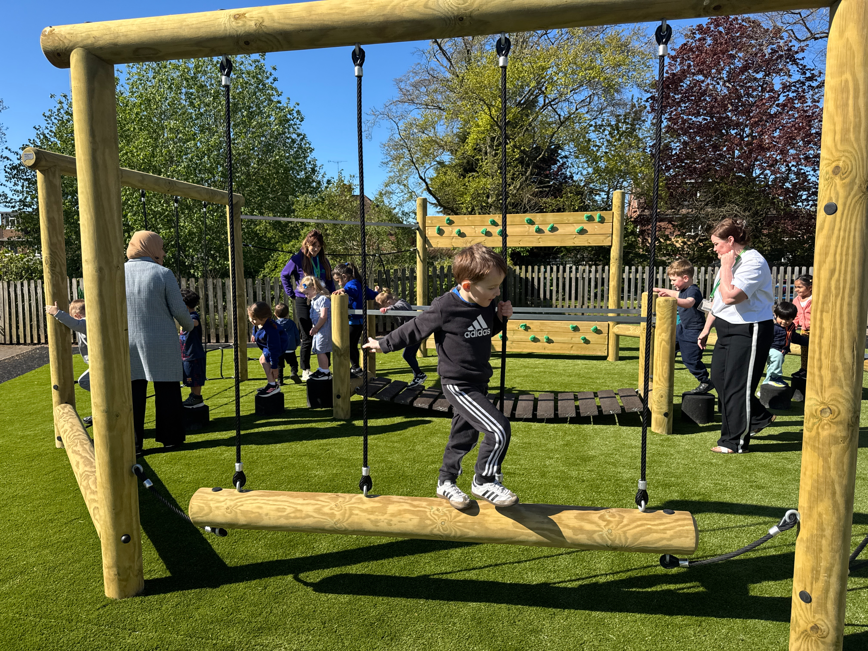 School Playground Development showing children playing 