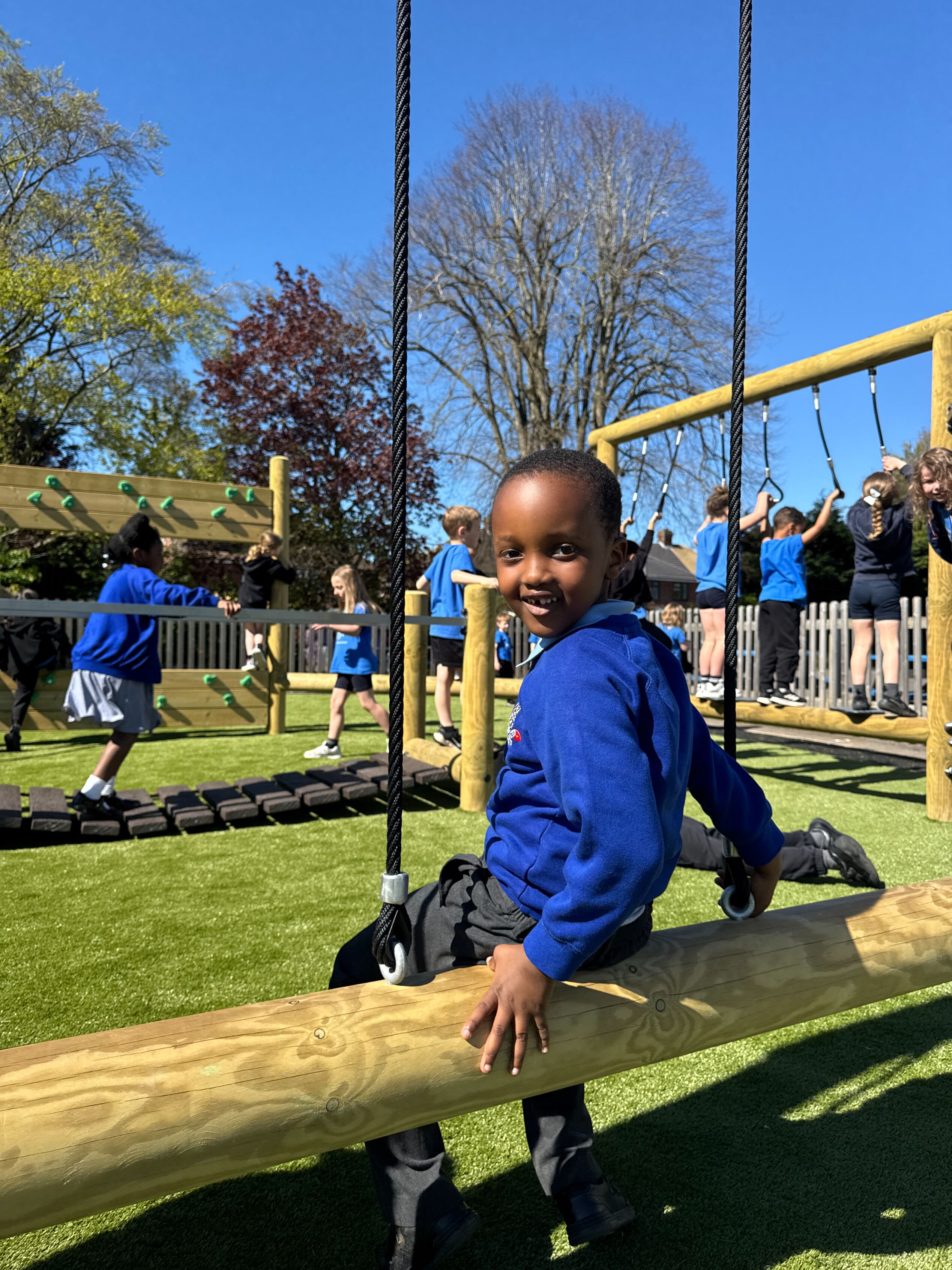 School Playground Development showing children playing 