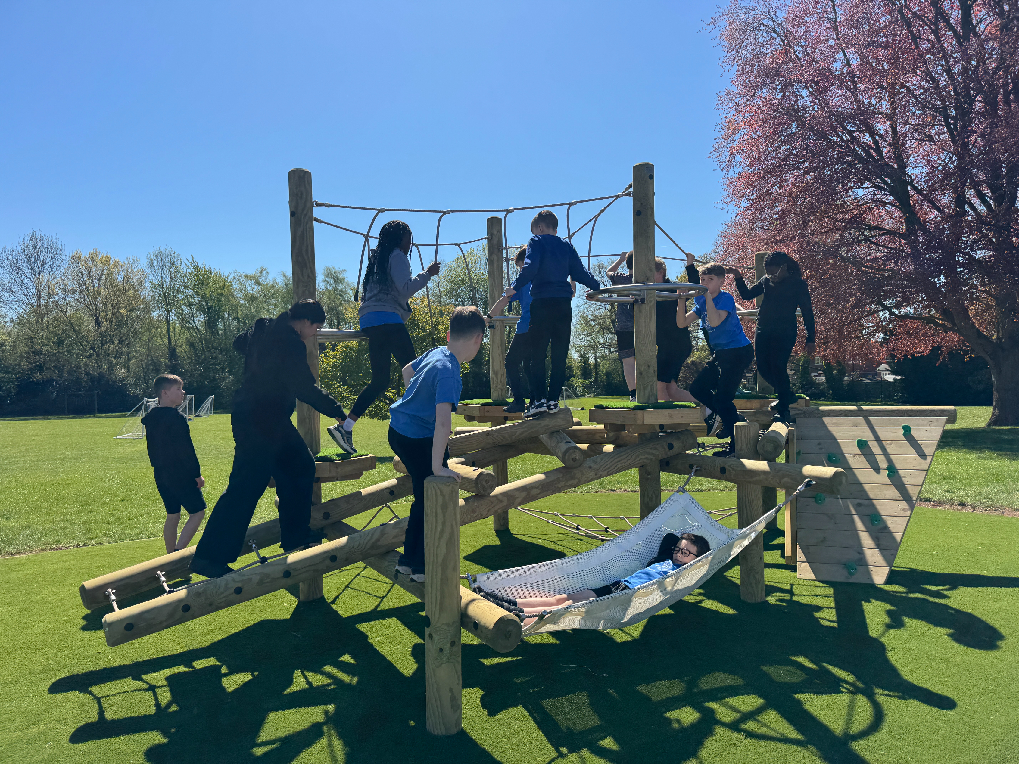 School Playground Development showing children playing 