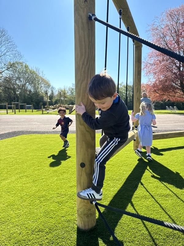 School Playground Development showing children playing 