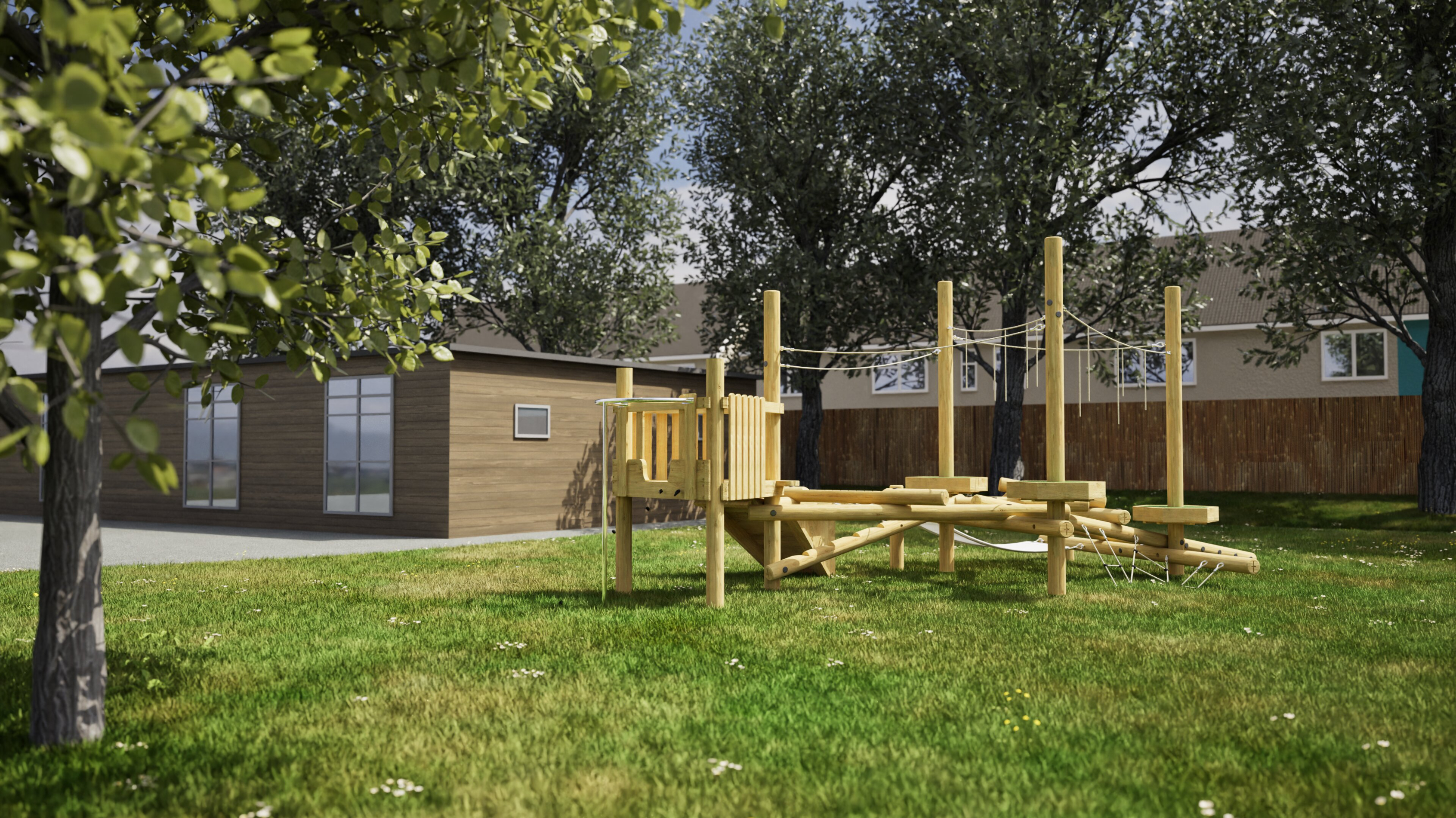 Treehouse with Firefighter's Pole