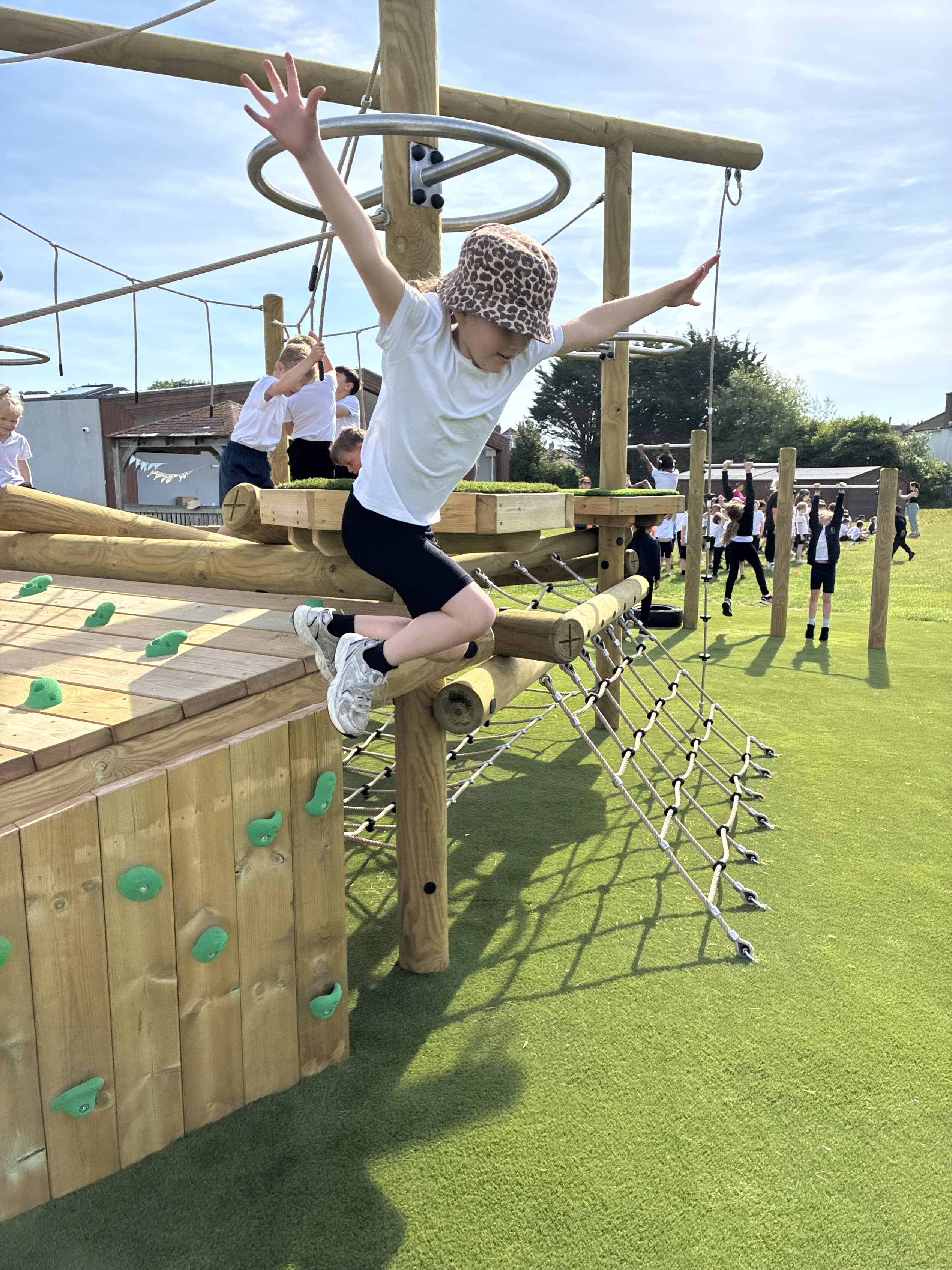 Child enjoying active play