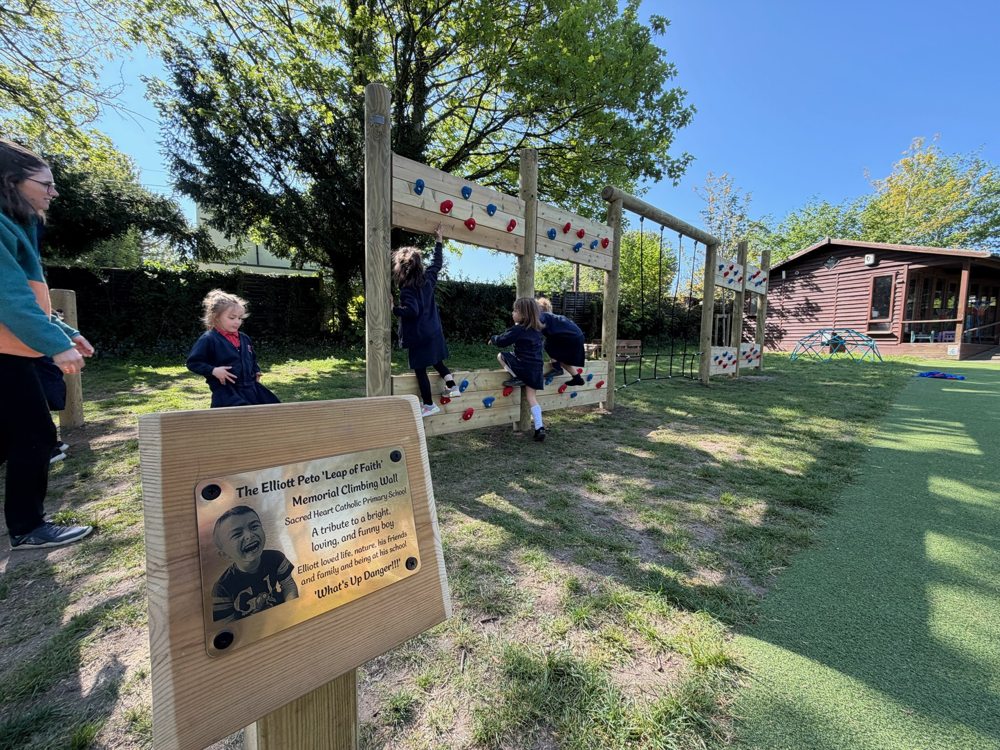 Sacred Heart Trim Trail and memorial plaque