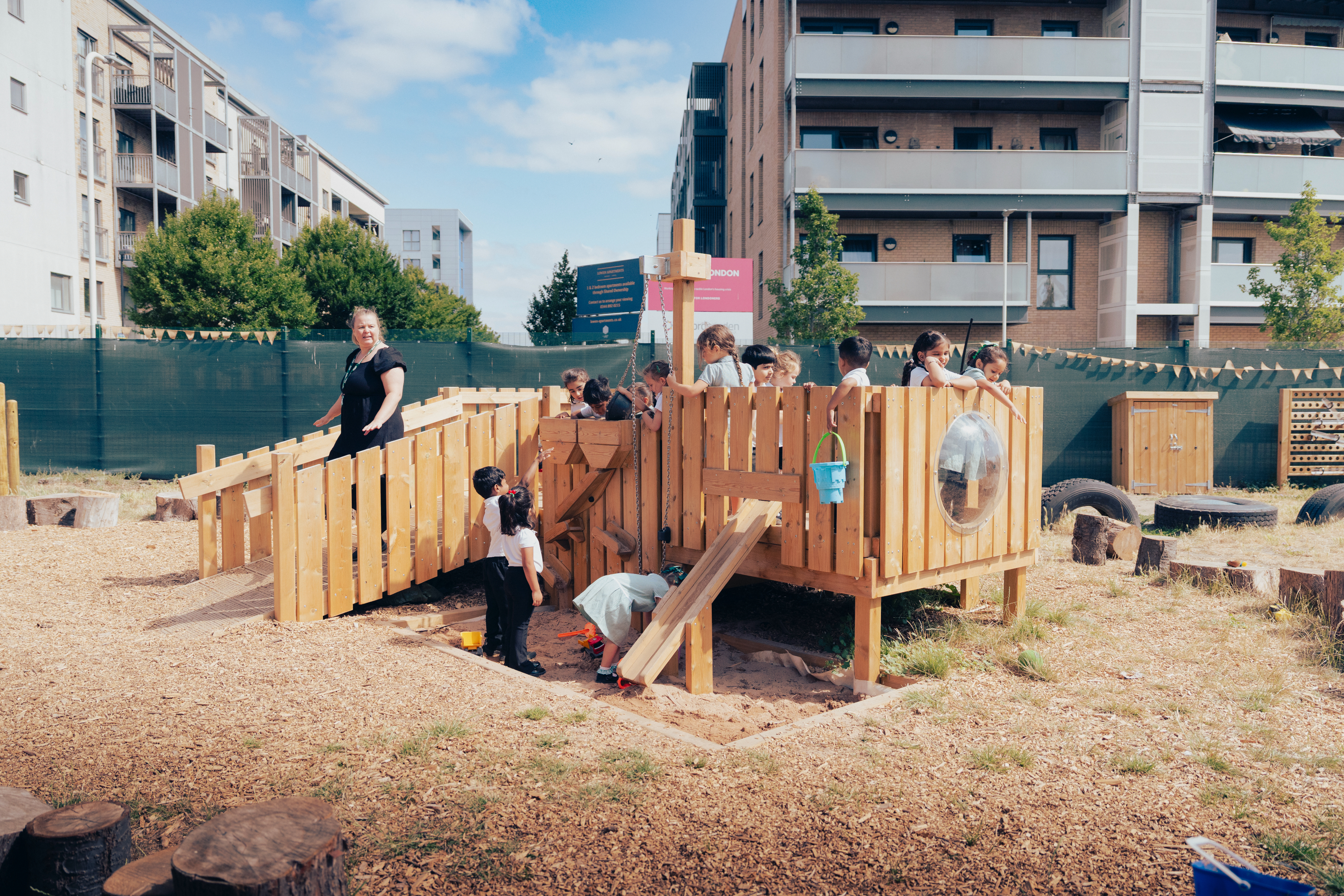 Child playing at Newtons Primary School