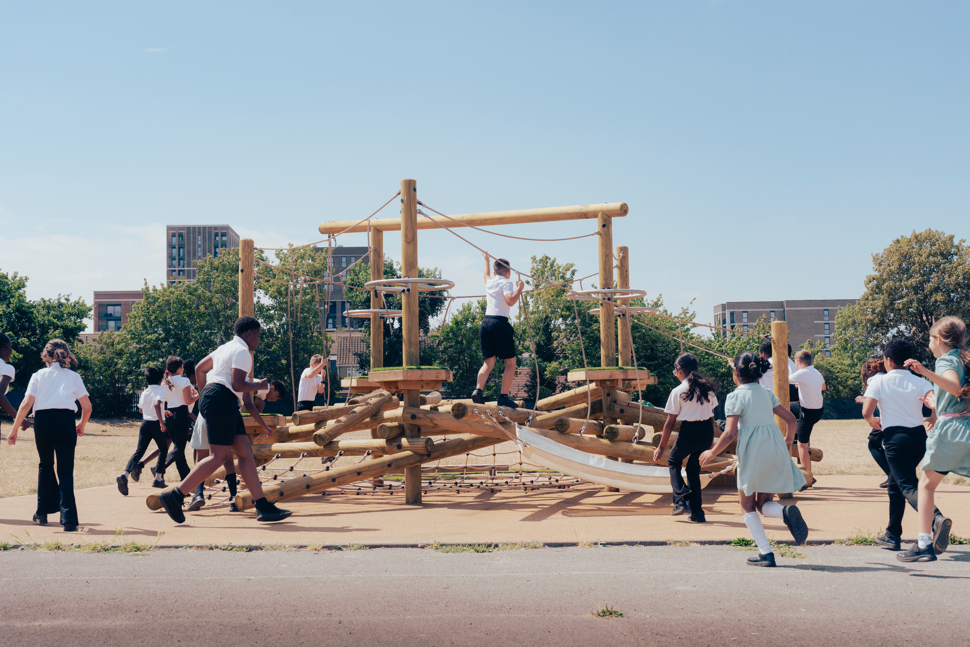 Child playing at Newtons Primary School