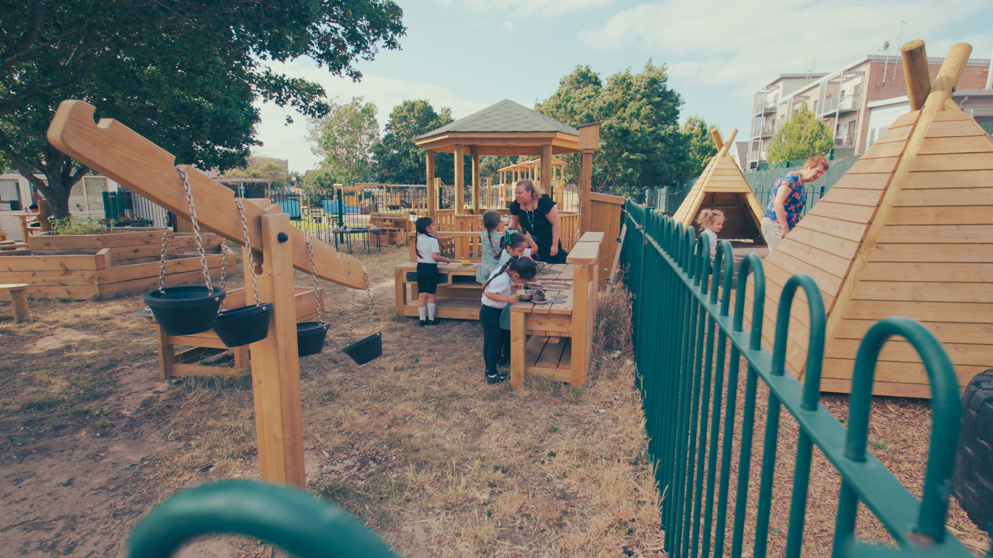 Child playing at Newtons Primary School
