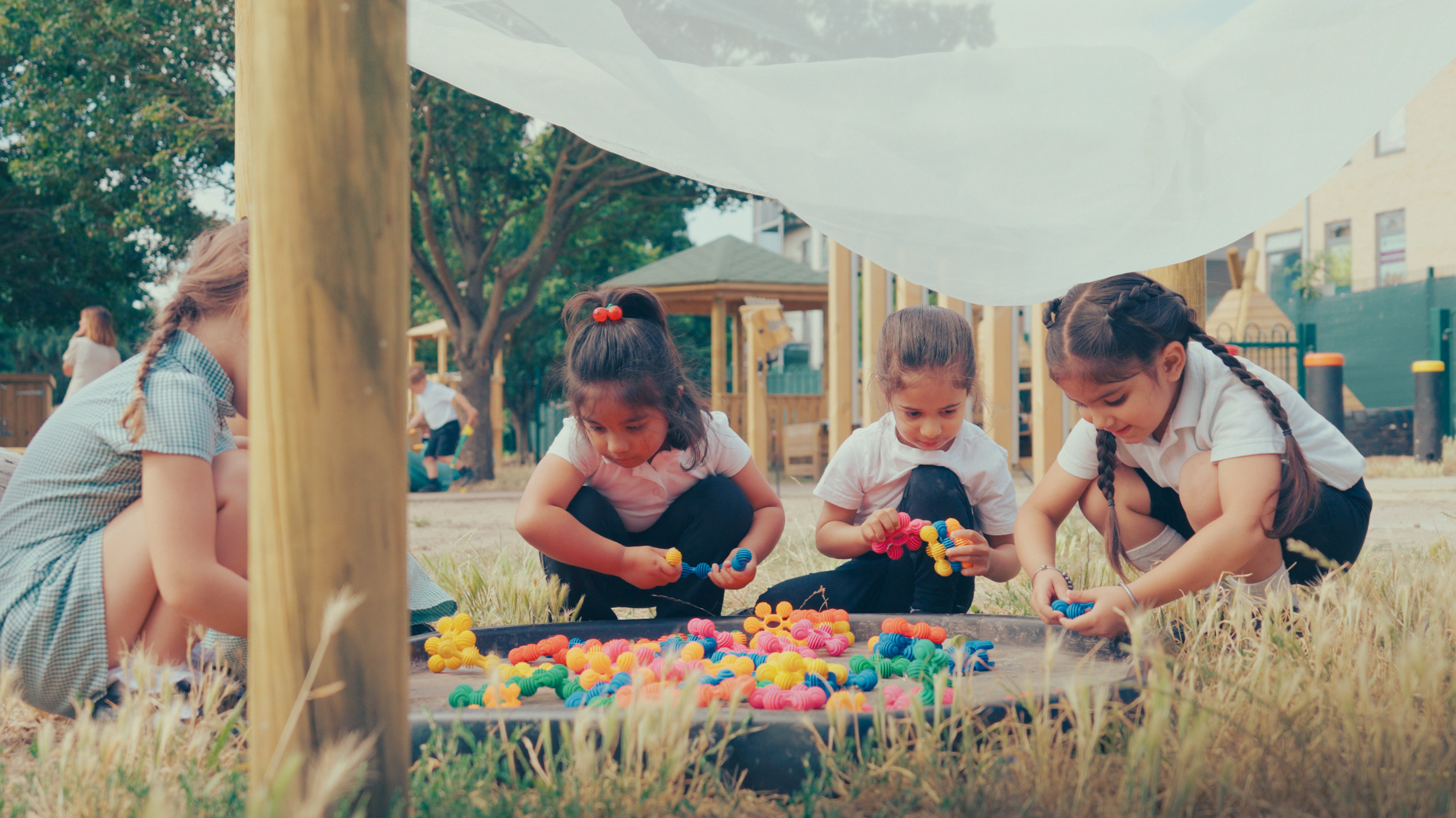 Child playing at Newtons Primary School
