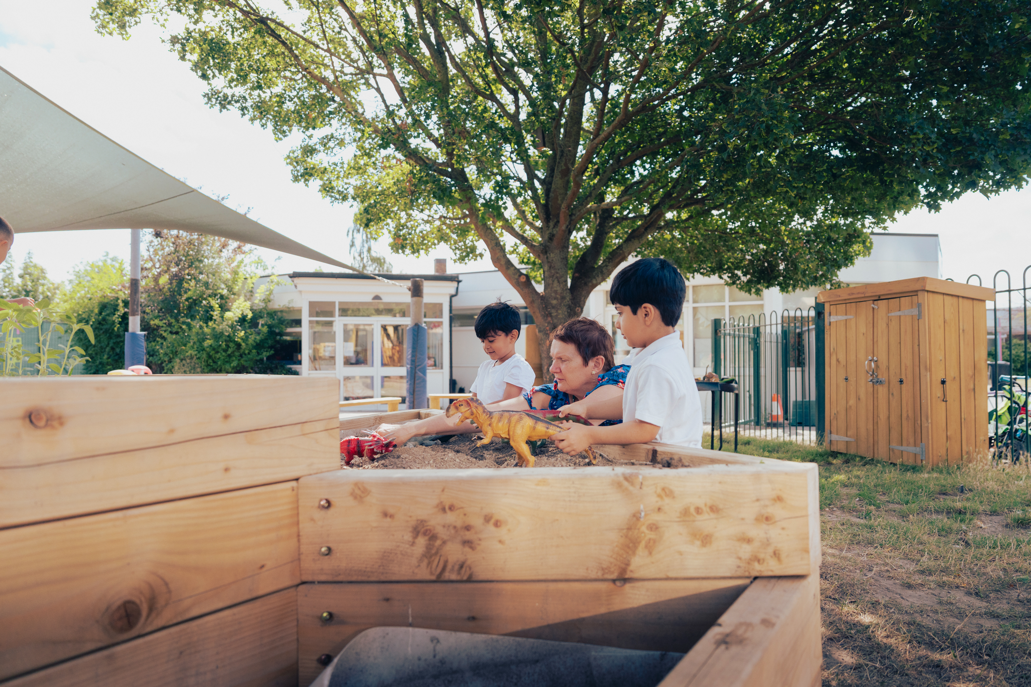 Child playing at Newtons Primary School