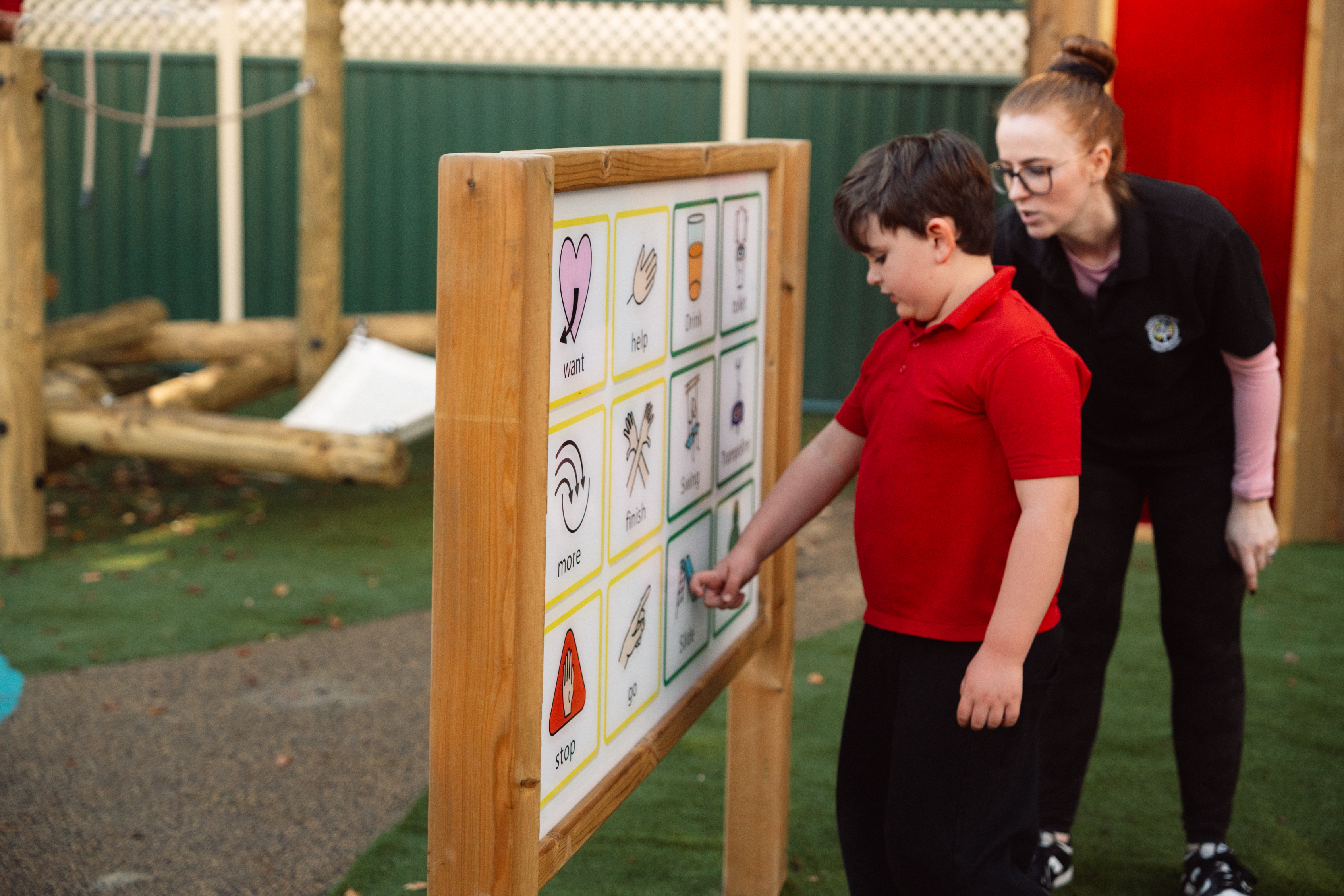Hunsbury Park play development child using PECS boards