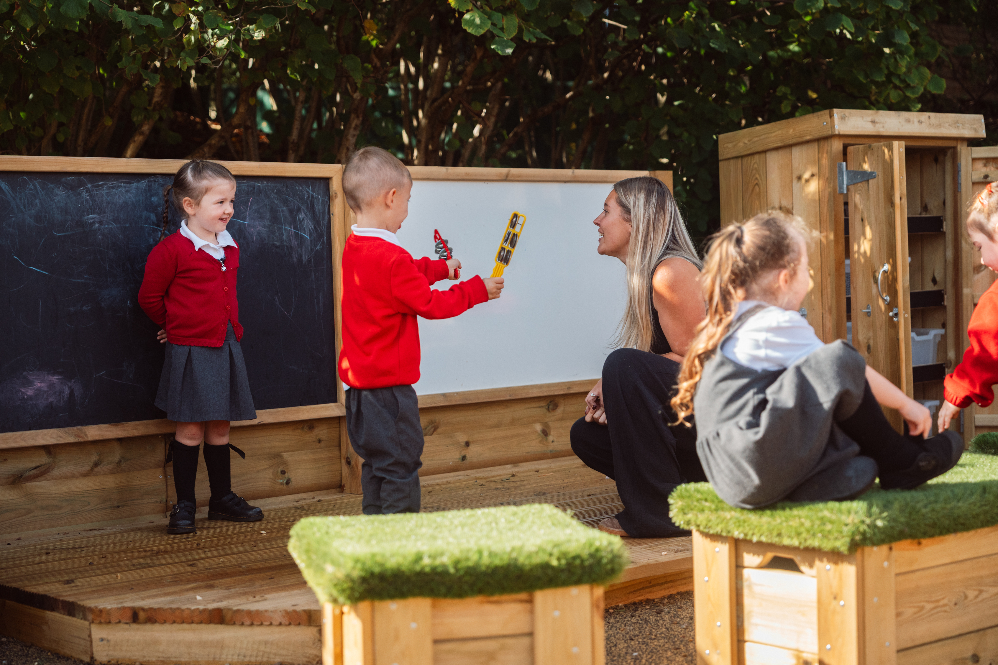Hunsbury Park play development children performing on stage